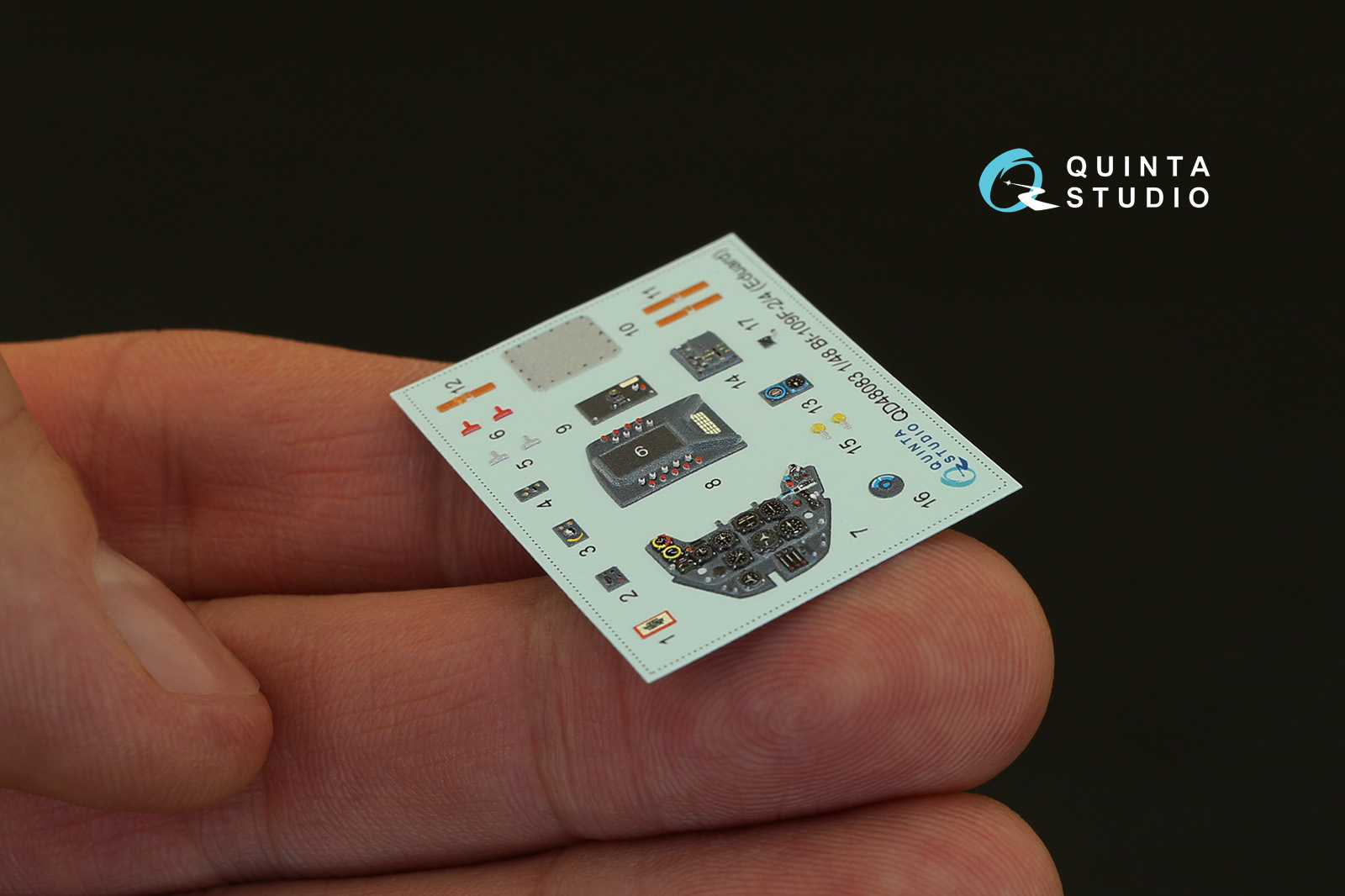 QD48083 1/48 3D Декаль интерьера кабины Bf 109F-2/F-4 (для модели Eduard) Quinta Studio