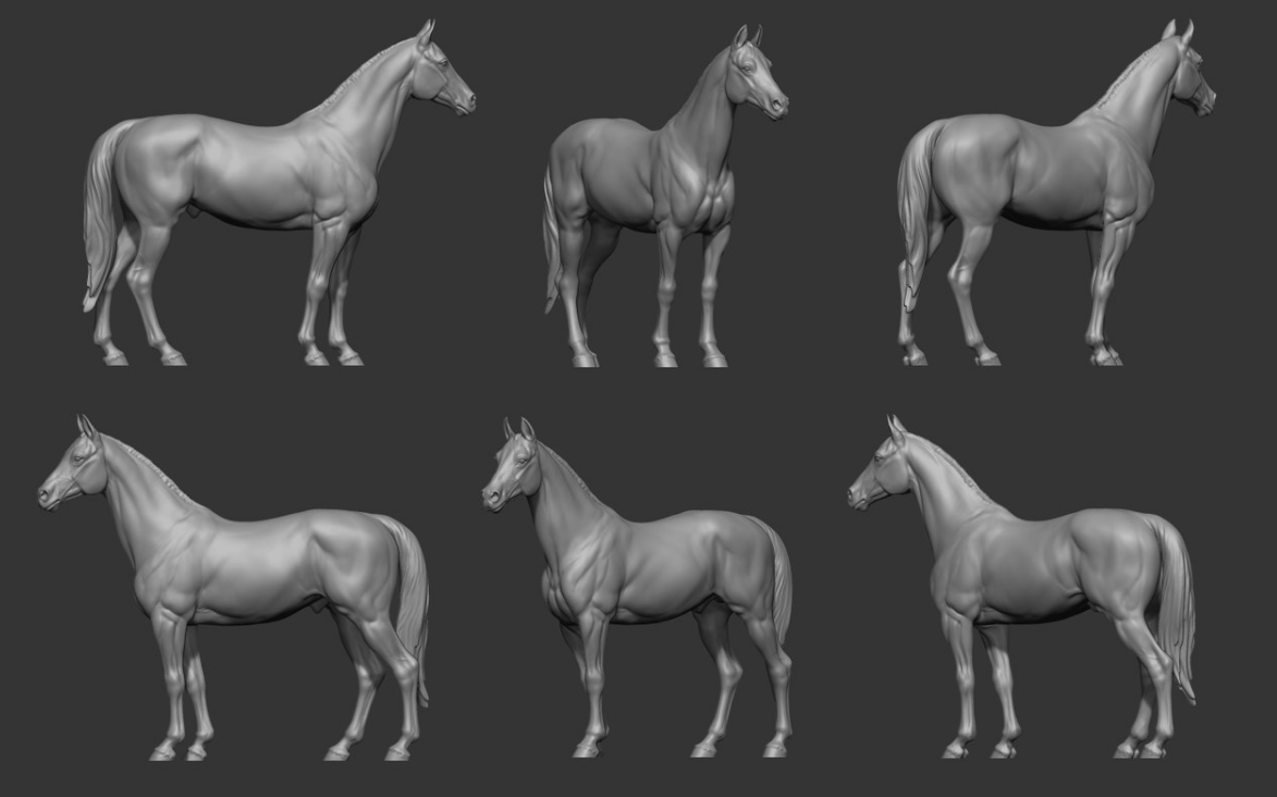 CHM-75044. Животные: Лошадь №3(75). 75 мм. Материал - смола. Chronos Miniatures