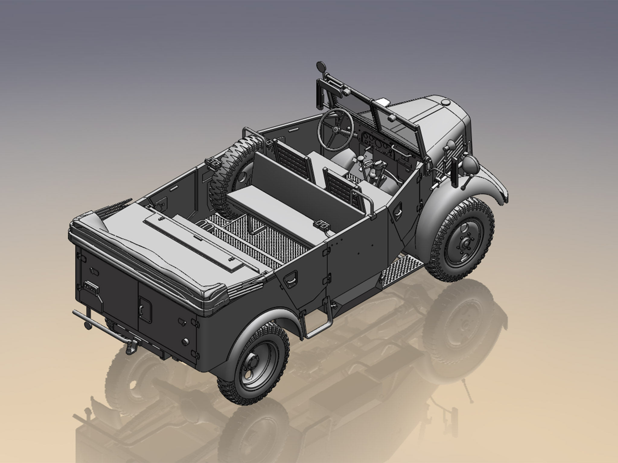 DS3503 Внедорожные автомобили Вермахта  (Kfz.1, Horch 108 Typ 40, L1500A) ICM