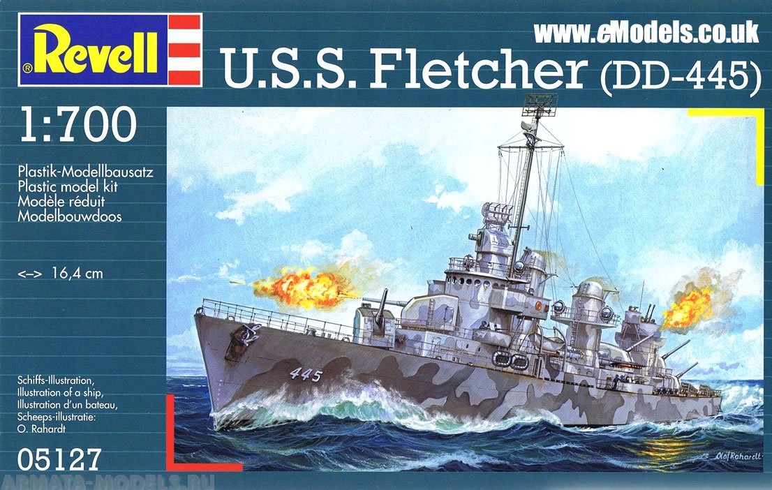 05127 Корабль Эсминец U.S.S. Fletcher (DD-445) Revell