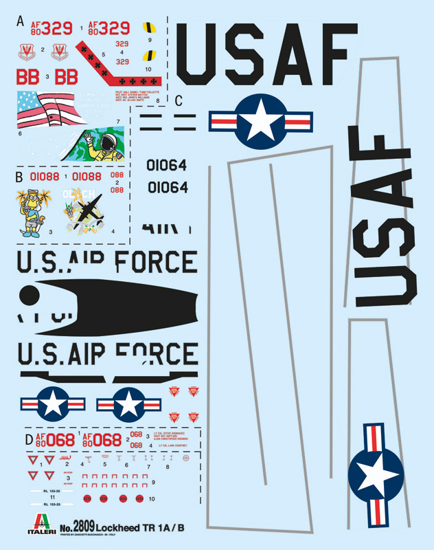 2809ИТ Самолет LOCKHEED  TR-1A/B (10013160/300421/0255806, ИТАЛИЯ ) Italeri