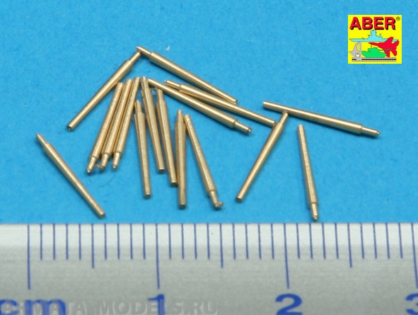 ABR-1:350-L-34  Дополнения для  Set of 16 pcs 102 mm QF Mk.V barrels for Royal Navy ships для  1/350