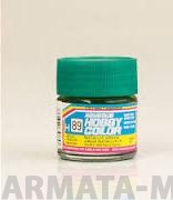 H089  Краска водоразбавляемая художественная т.м. MR.HOBBY  10мл  METALLIC GREEN