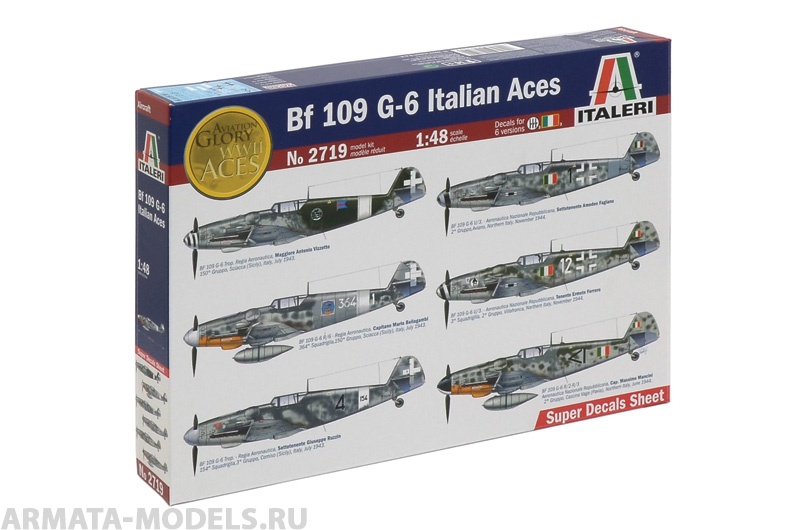2719ИТ Самолет BF-109G-6 ITALIAN ACES Italeri