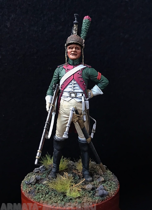 CHM-54149.Рядовой драгунских полков, Франция 1809-11 гг. 54 мм. Материал – смола. Chronos Miniatures