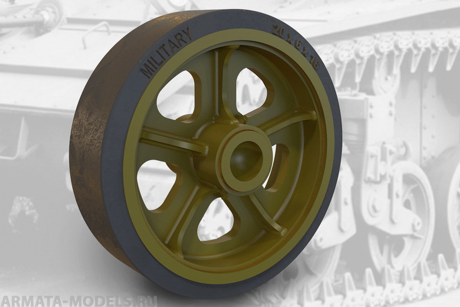 35001FURY Сварные катки для  US light tank M3/M3A1/M5 (Stuart) welded roadwheels set