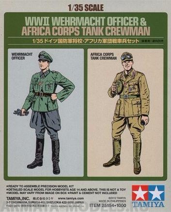 25154T Офицер вермахта и танкист африканский корпус Tamiya