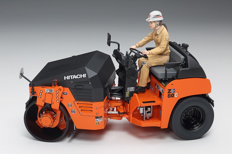 66002 Каток HITACHI VIBRATORY COMBINED ROLLER ZC50C-5 (HASEGAWA) 1/35 Hasegawa