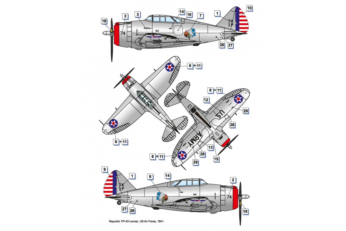 DW48029 Republic P-43 Lancer Dora Wings