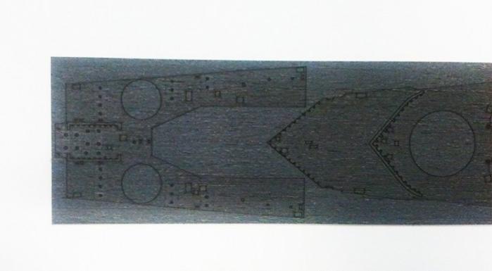 AW20056A Деревянная палуба для French Battleship Jean Bart 1955