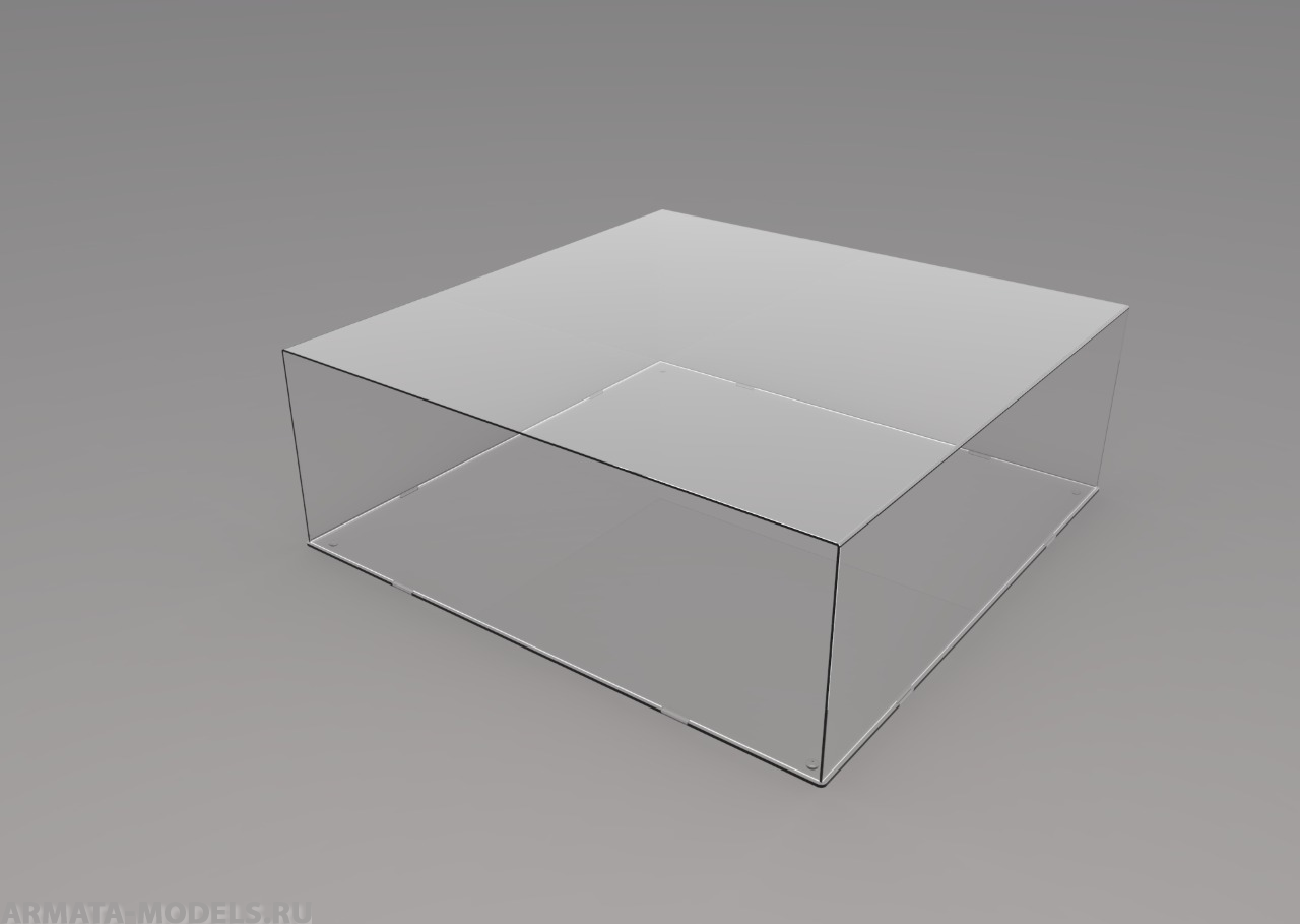 AM4304 Бокс прозрачный 200х200х150 идеально для подставок Hobby Mix