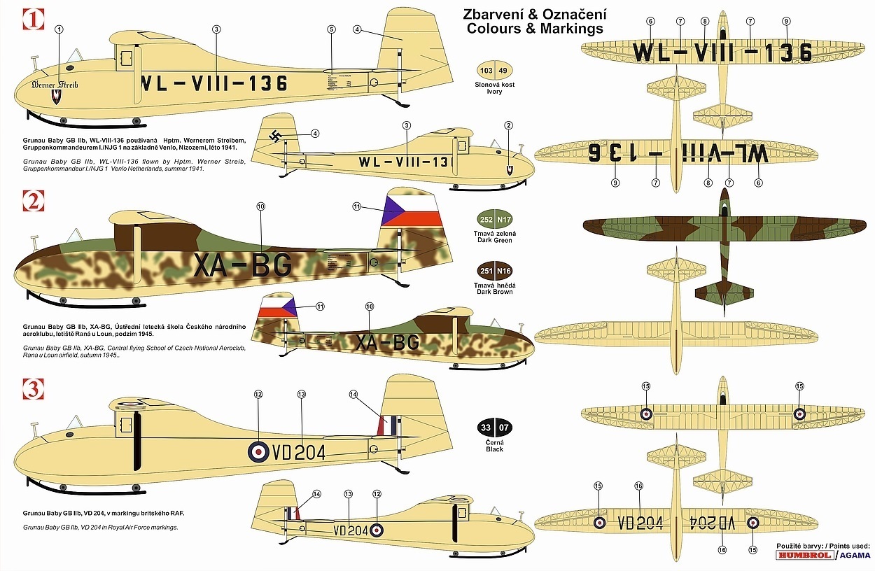 KPM4813 планер Grunau Baby KP Models