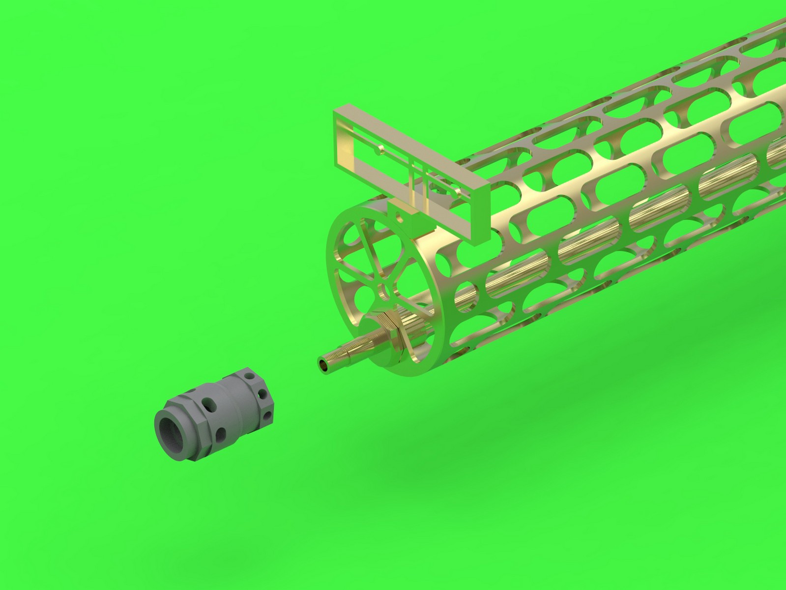 AM-32-102 Немецкий пулемет Первой мировой войны Spandau LMG 08 (1шт) - с рубашкой охлаждения вер.1