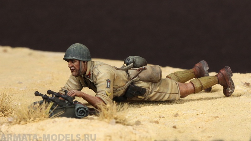 35159SOGA Sergeant Italian Guastatori (сommander of the LMG Breda team) SOGA Miniatures