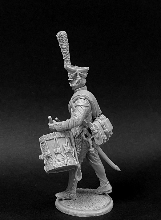 CHM-54252. Барабанщик гренадерских полков и рот (2 варианта головы), Россия 1812-14 гг. 54 мм. Материал - смола. Chronos Miniatures