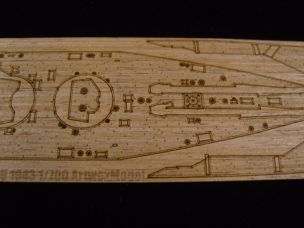 AW20011 Деревянная палуба для IJN Mutsu 1943