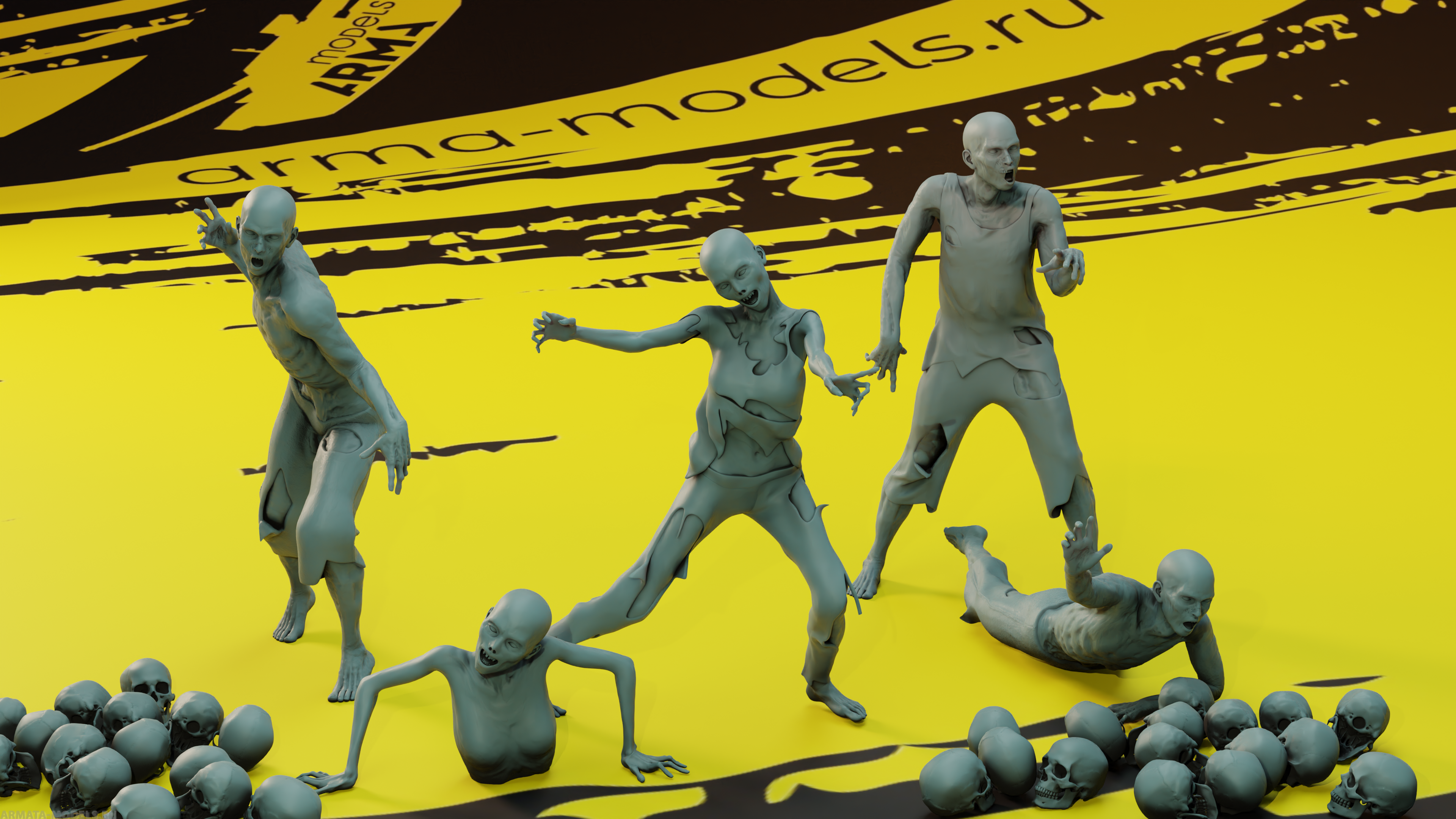 AM35167 Фигуры «Зомби» 5 шт Arma Models