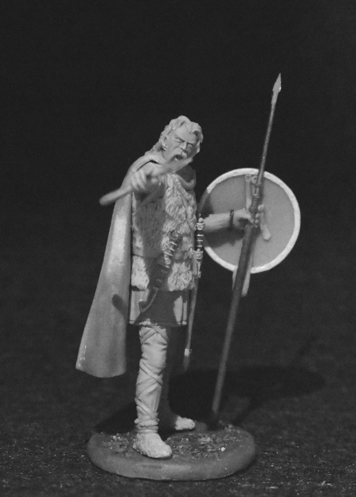 CHM-54278(M). Франкский воин, 5-6 века н.э.54 мм. Материал - белый металл. Chronos Miniatures