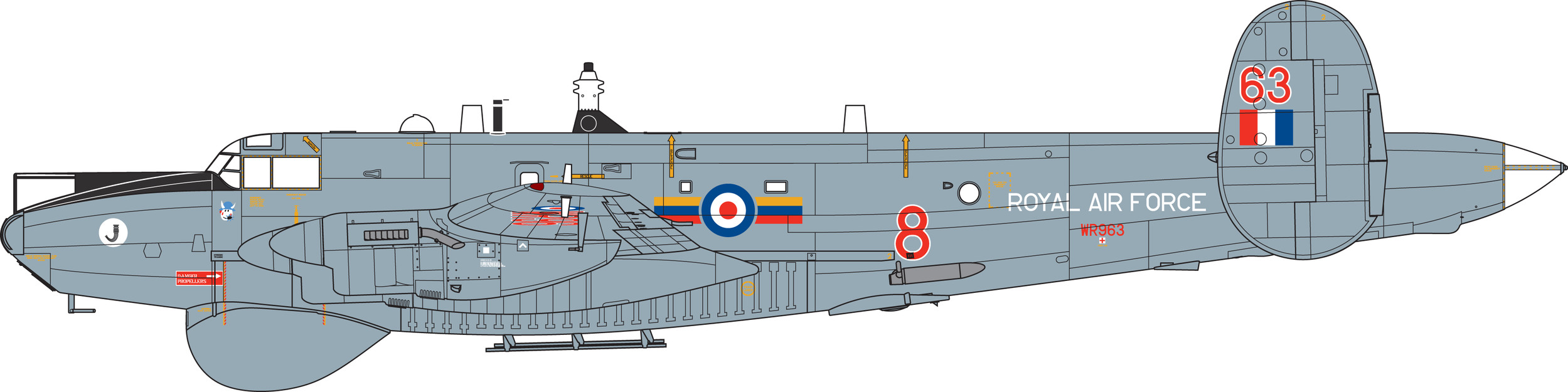 A11005 Сборная модель самолета Самолет -  Avro Shackleton AEW.2 1:72 Airfix