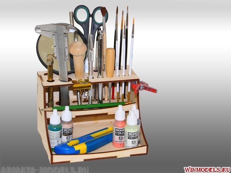 MW-RM-05 Рабочее место моделиста. Подставка под инструмент - Обновлённая версия.