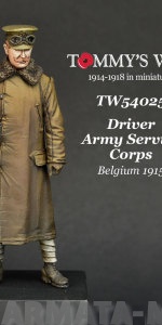TW54025 Driver, Army Service Corps, Belgium 1915 54mm