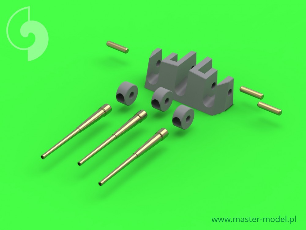 SM-350-079 Вооружение HMS Belfast - стволы 6 дюймов (12 шт.), 4 дюйма (12 шт.) - в комплект входит коррекция смолы для крепления 6-дюймовой пушки