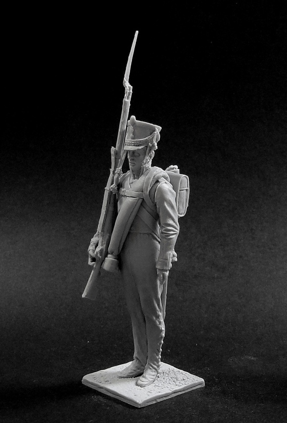 CHM-54218. Унтер-офицер пехотных (или егерских) полков, Россия 1812-14 гг. 54 мм. Материал - смола. Chronos Miniatures