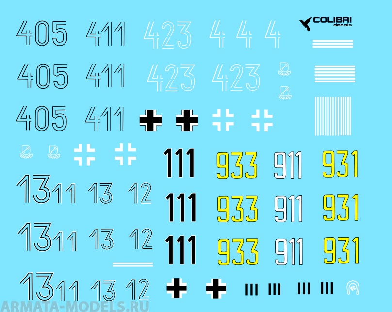 72028CD Декаль Pz  VI  Tiger I  -  Part II  SS-Pz.Div- LSSAH, Das Reich, Totenkorf 1/72