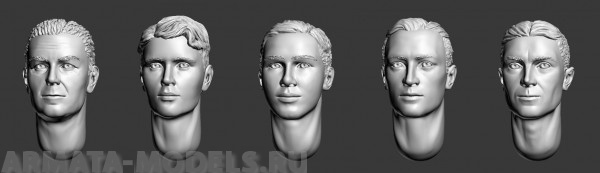 ARM356012 Головы (с волосами) №2 ARMOR35