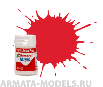 AB0019EP Краска акриловая 19 Bright Red Gloss - 14ml Acrylic Paint - Plus 30%
