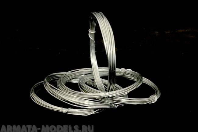 AH0169 Проволока стальная оцинкованная, диаметр 0.9 мм, 2 метра