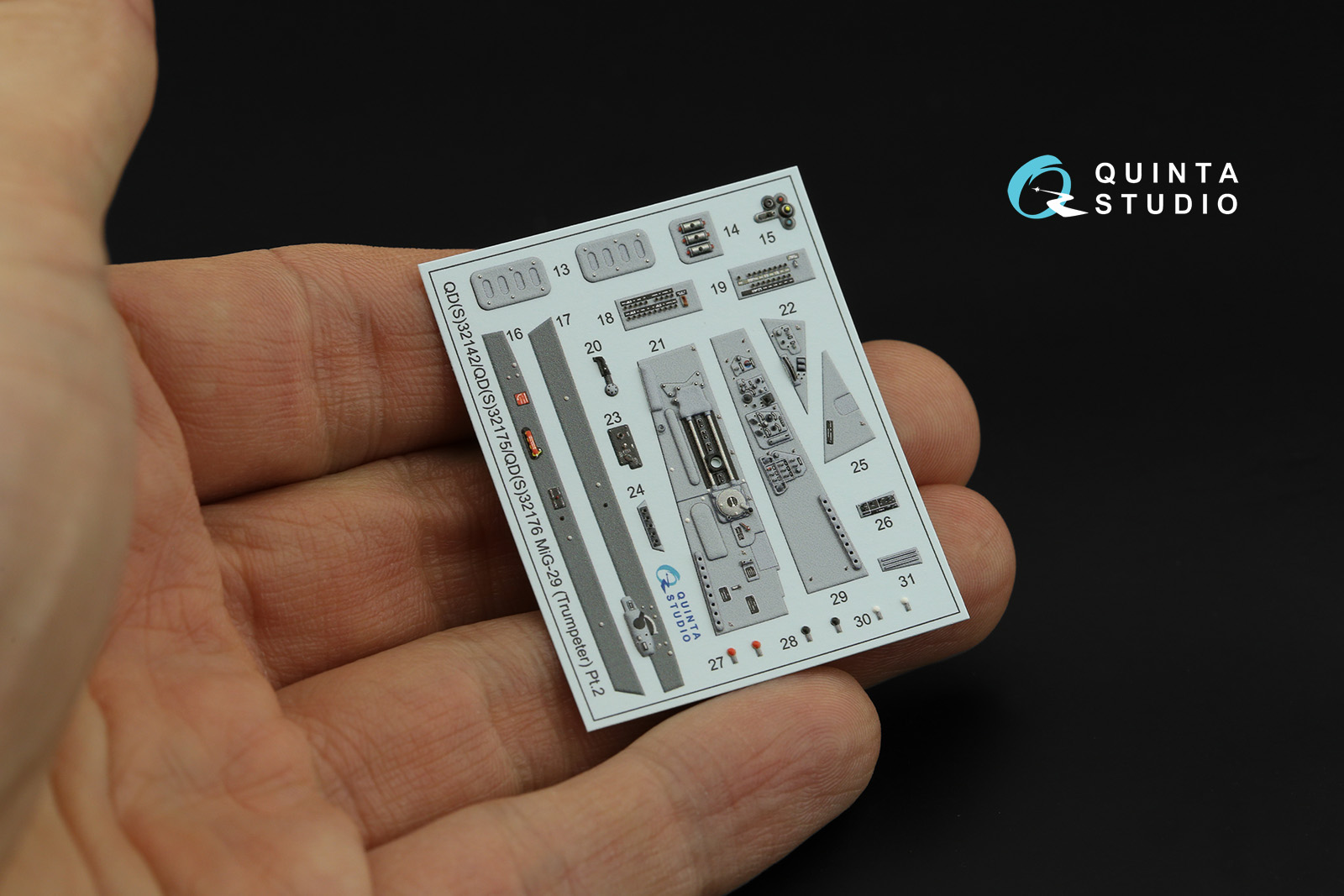 QDS-32176 3D Декаль интерьера кабины MiG-29A NATO service (Trumpeter) (Малая версия)