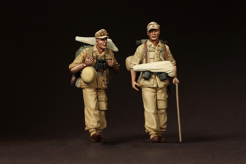 3610SOGA Feldwebels Fallschirmjager- Brigade Ramcke. El Alamein, August 1942. SOGA Miniatures