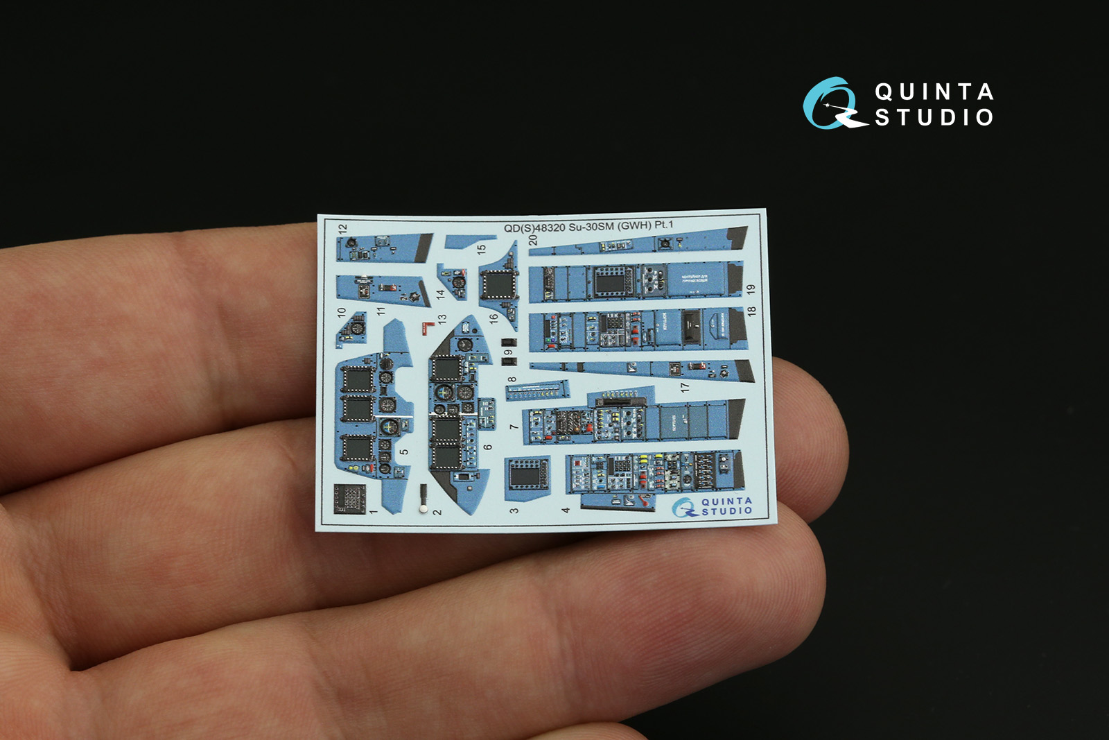 QDS-48320 3D Декаль интерьера кабины Су-30СМ (GWH) (Малая версия)