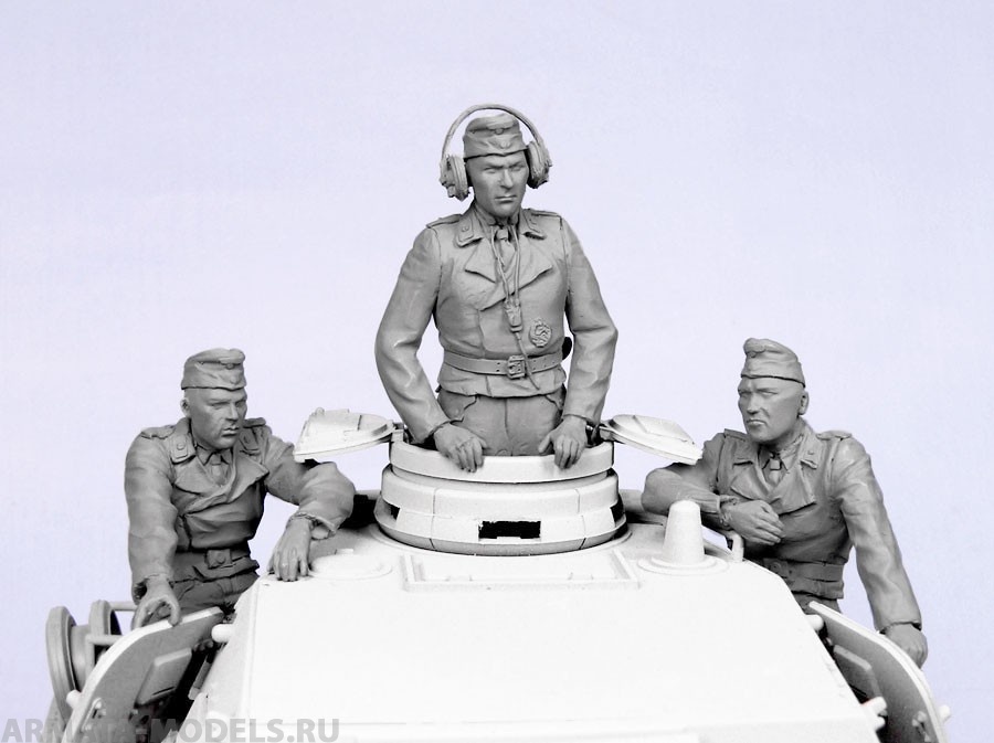 Т-35082 Немецкий танковый экипаж (командир,наводчик,заряжающий) (для PZ-III IV) (лето 1939-44 гг) (3) Tank