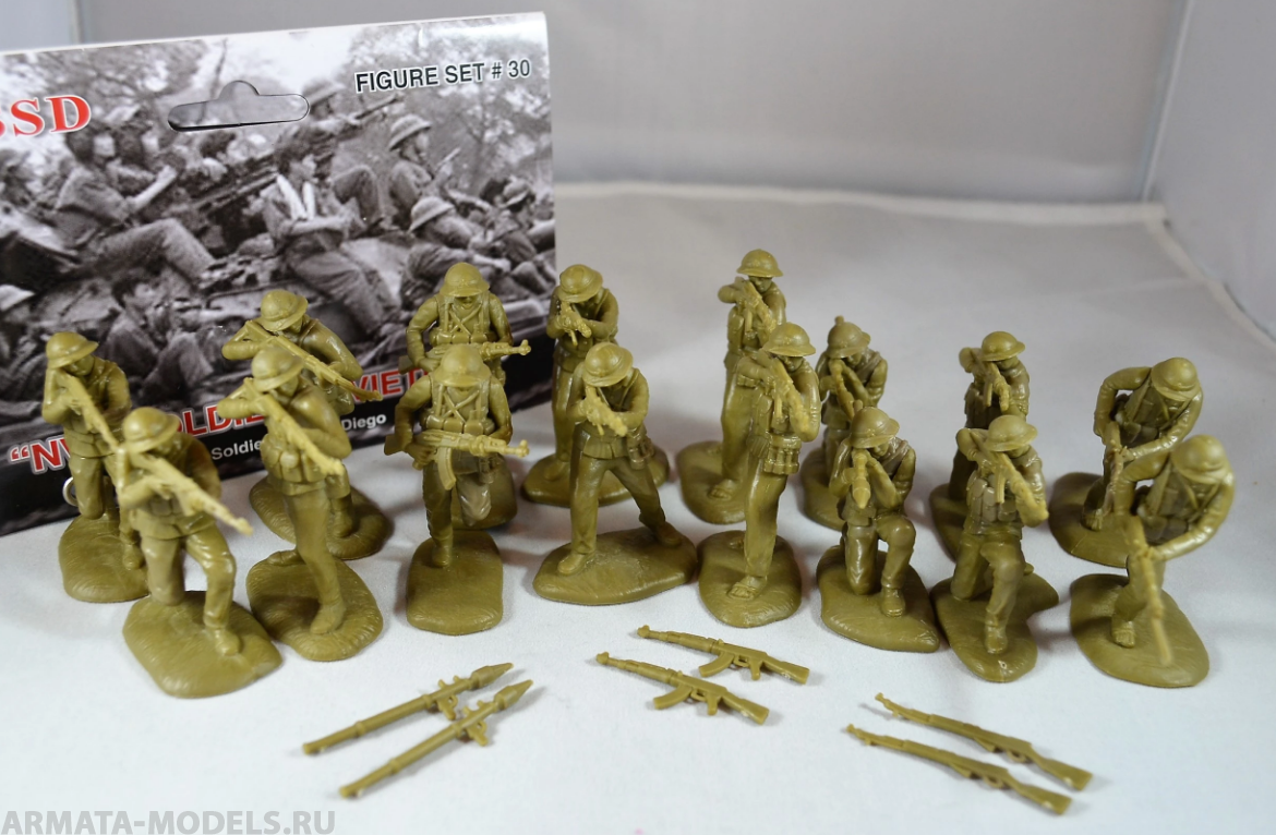 TSSD30 Фигуры NVA (North Vietnamese Army) soldiers (16 x 1/32 figures) TSSD