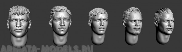 ARM356043 Головы (с волосами) №9 ARMOR35