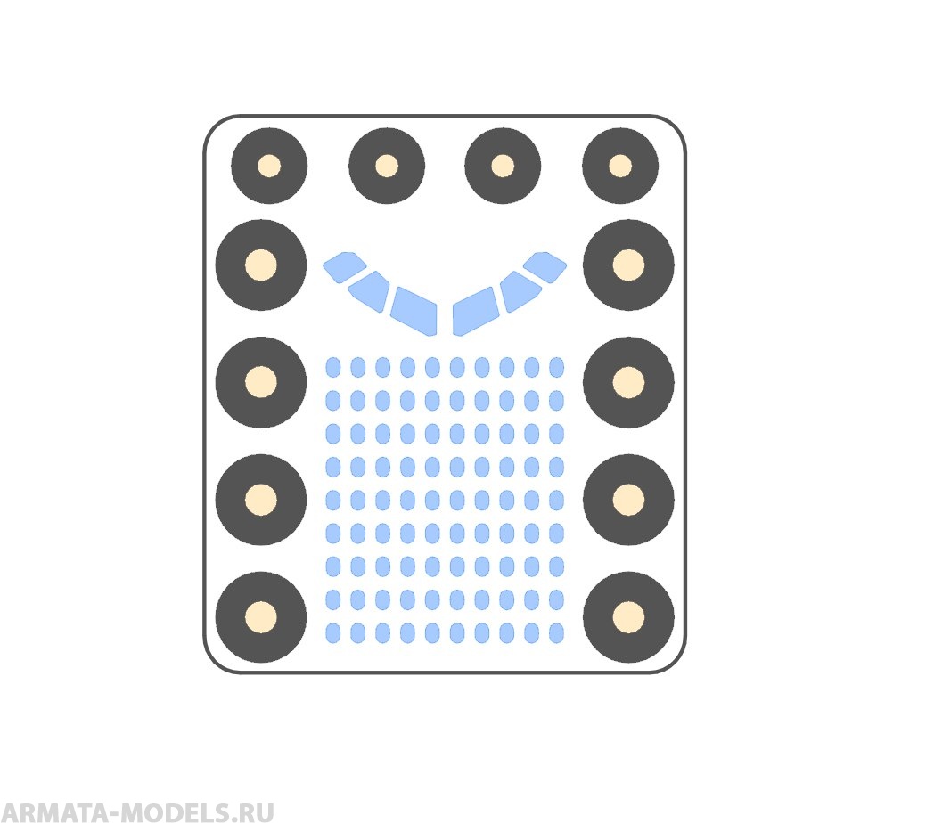 AM144114 Маска окрасочная для Airbus A-320 Звезда