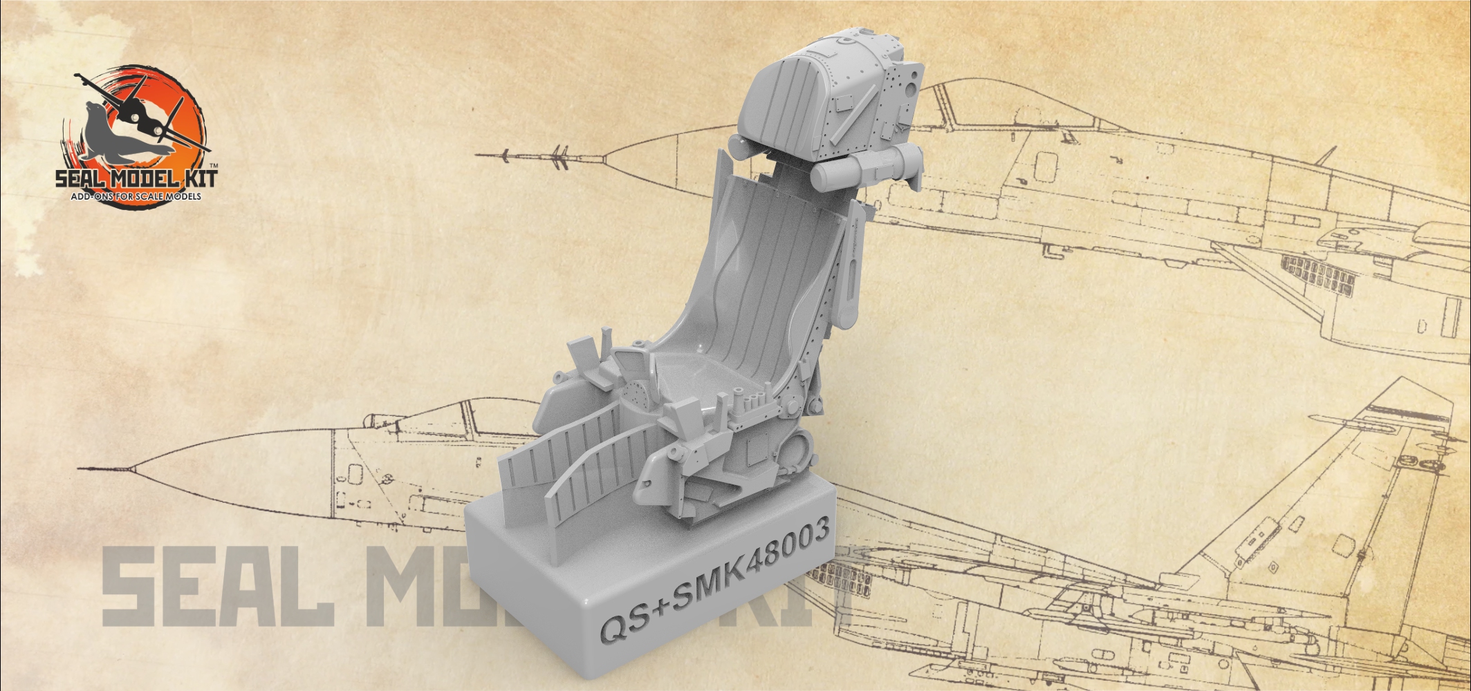 smk48026 Смоляное кресло + ремни Quinta Studio, 1/48 