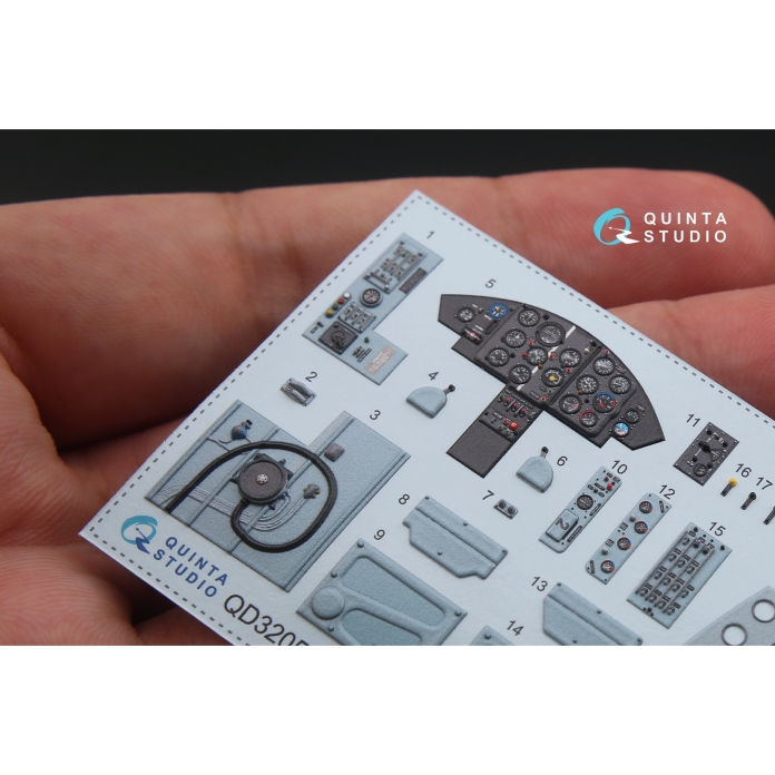 QD32057 3D Декаль интерьера кабины МиГ-15бис (для модели Trumpeter)