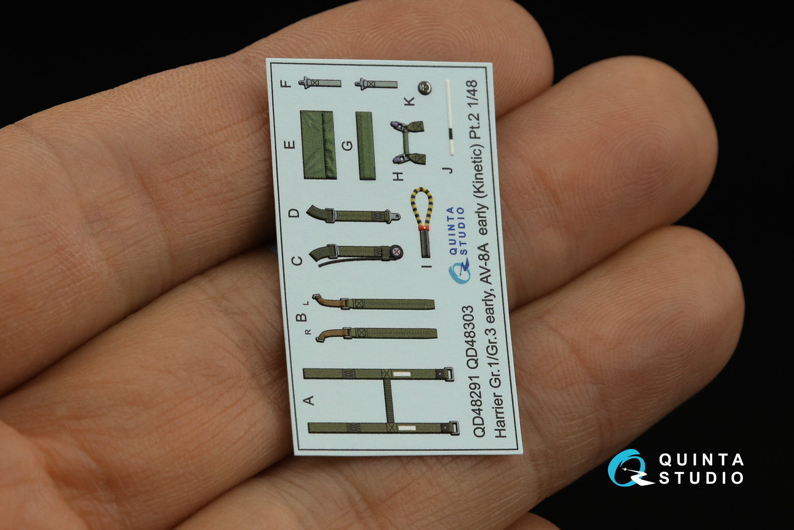 QD48291 3D Декаль интерьера кабины AV-8A Early (Kinetic)
