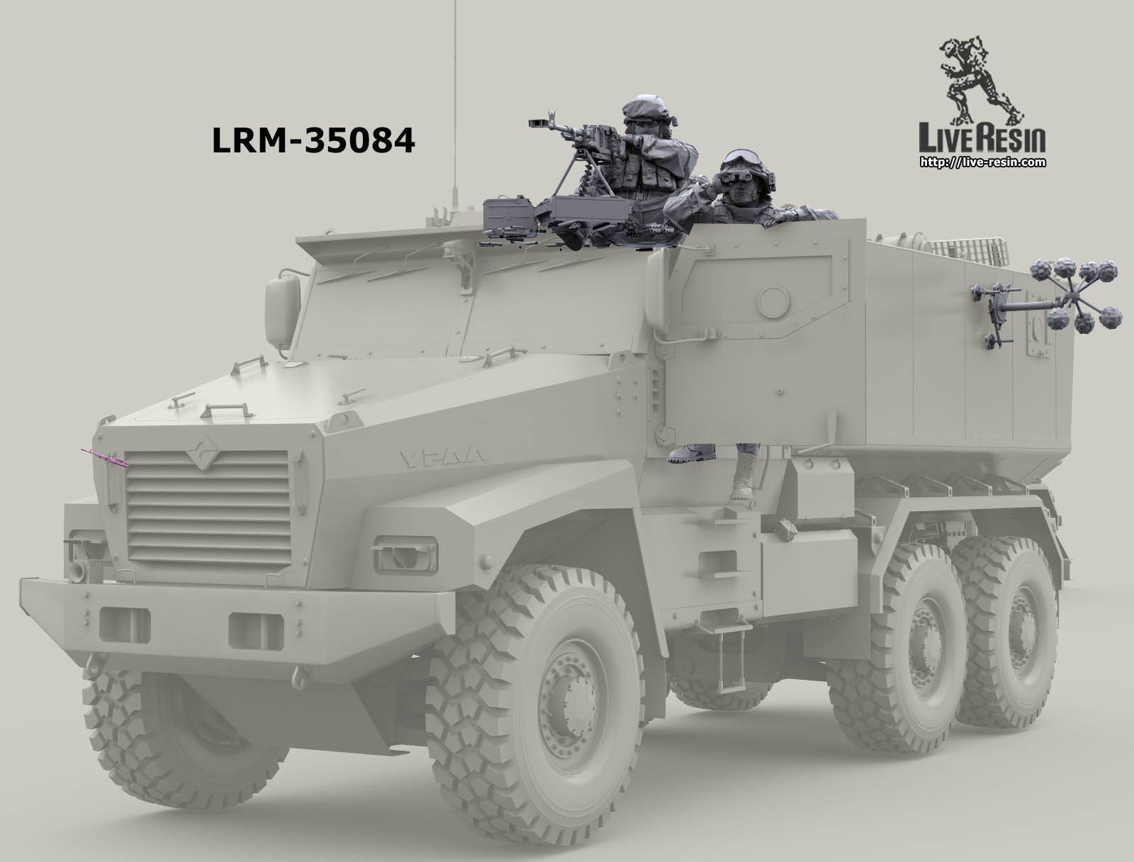 LRM35084 Современный солдат Российской Армии - пулеметчик с 12,7 мм пулеметом Корд на сошках  - 29 Live Resin