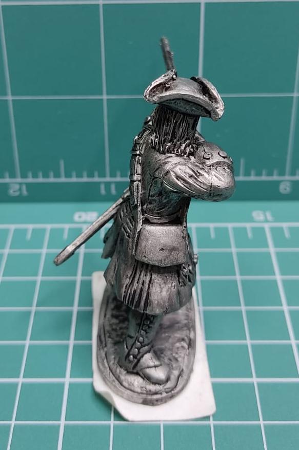 4205ТБ ВИМ, пехота русской армии Петра 1, пеший мушкетер стреляющий стоя, 54 мм Три Богатыря