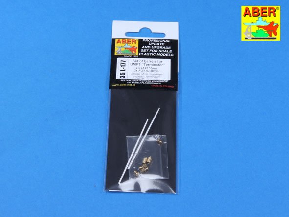 ABR-35-L-177  Дополнения для  Set of barrels for BMPT Terminator 2 x 2A45 mm, 2 x AGS-17 30 mm для Meng 1/35