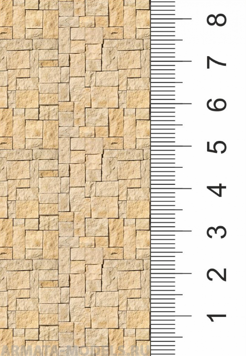 040tkb005 Текстура бежевого декоративного камня для макетов. Лист А4.