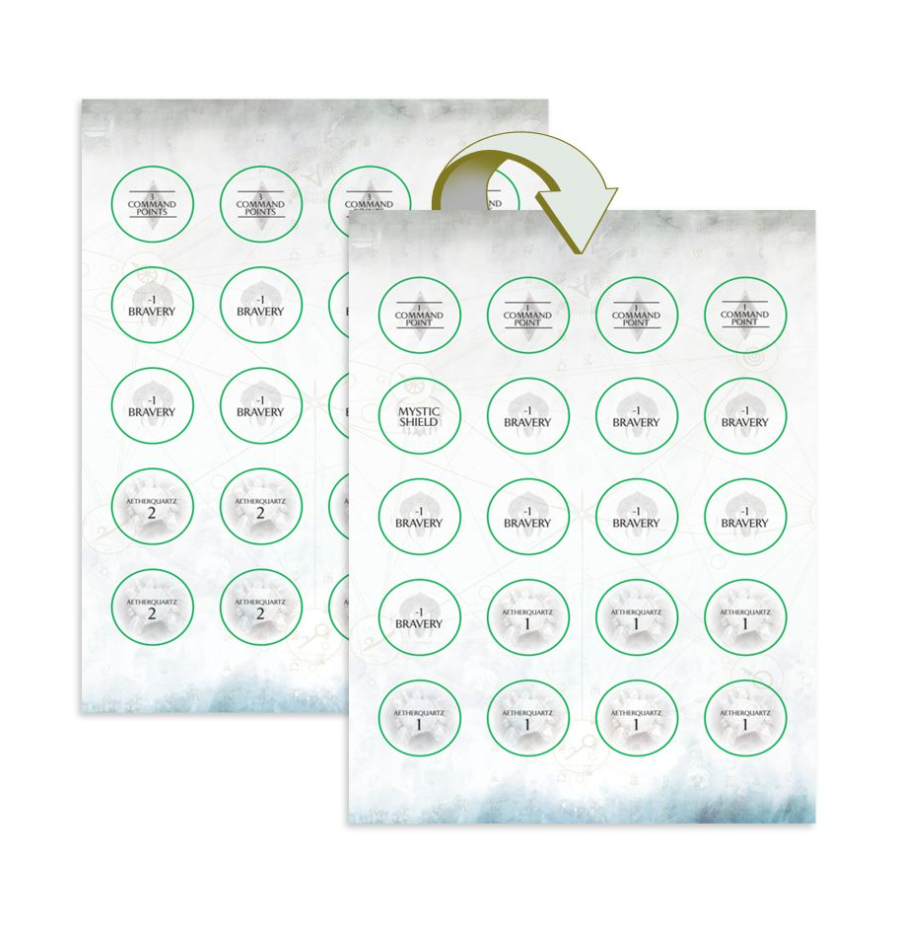 87-03GW Карты Боевые Свитки: Люминеты, Повелители Владений (Warscroll Cards: Lumineth Realm-lords (Eng))