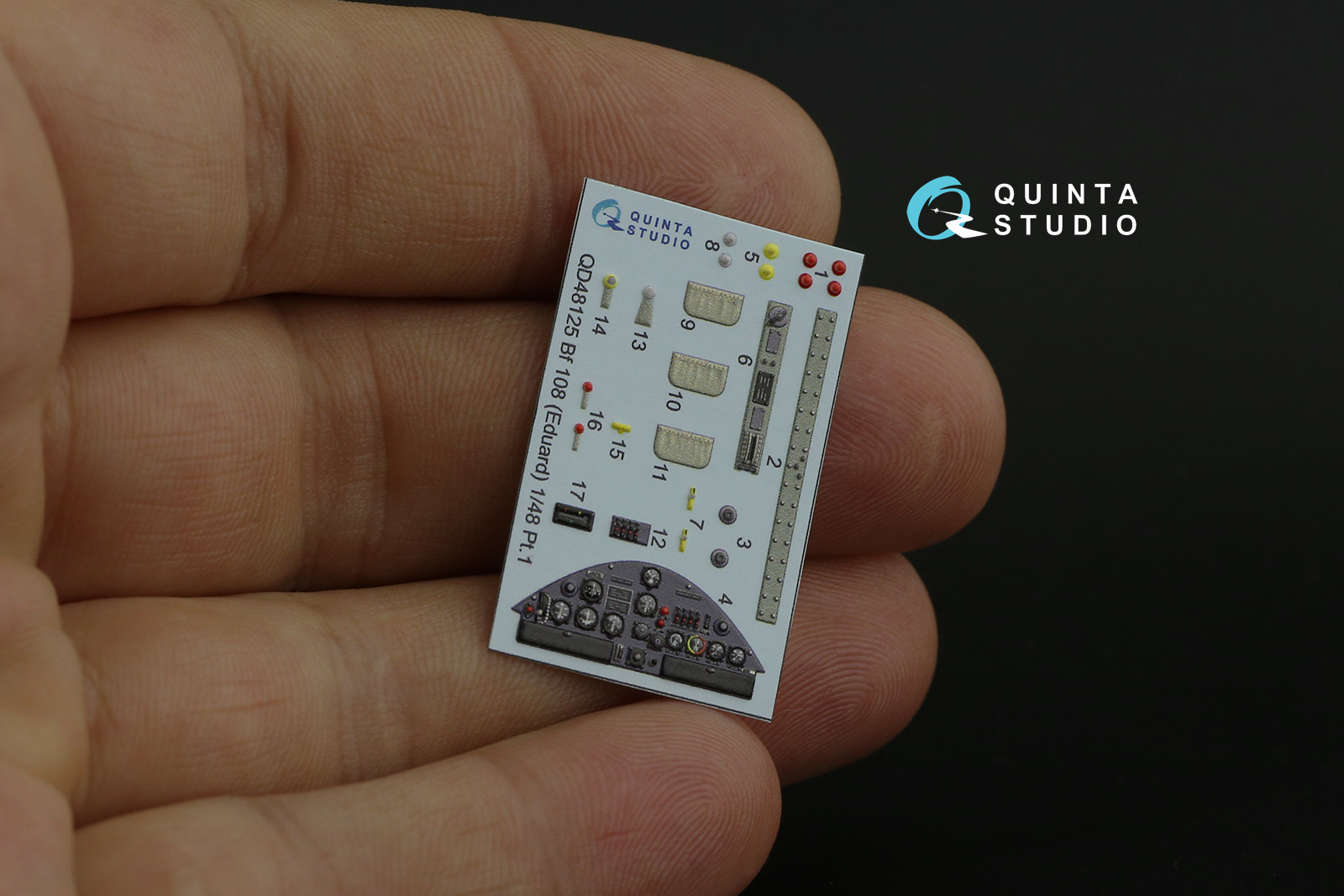 QD48125 3D Декаль интерьера кабины Bf108 (Eduard)