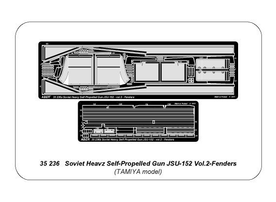 ABR-35-236  Дополнения для  JSU-152 vol.2-Fenders для Tamiya 1/35