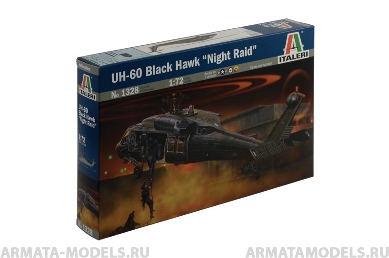 1328ИТ Вертолет UH-60 Black hawk Night raid Italeri