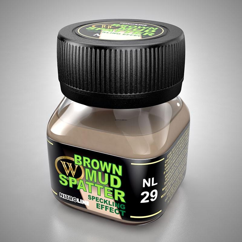 NL-29 Жидкая брызги коричневой грязи. спеклинг эффект